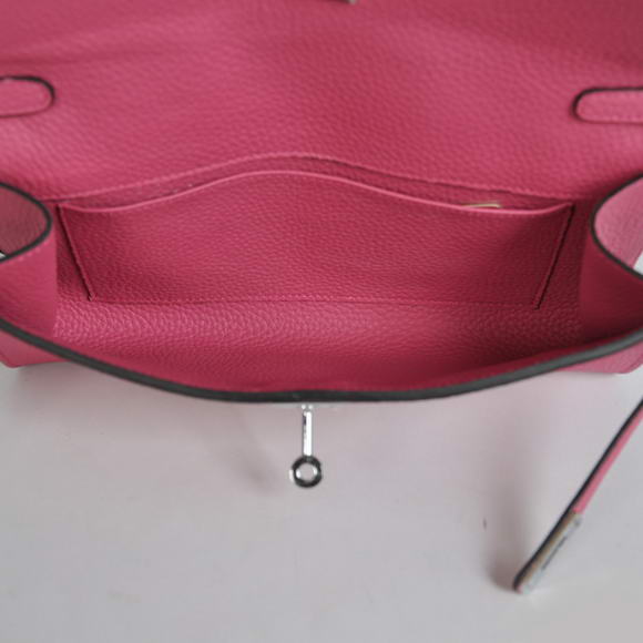 AAA Hermes Kelly 26CM Shoulder Bag Clemence Peach 60699 On Sale